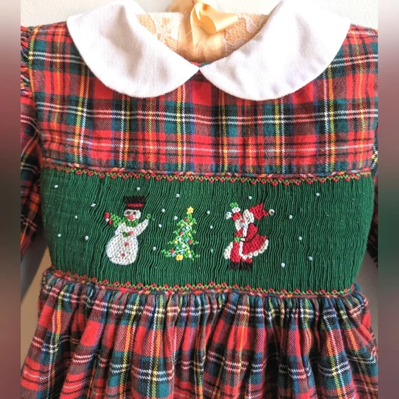 smocked holiday dress Strasburg Children Christmas Smocked Dress main image 0